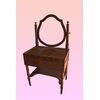 Large 19th century French Louis Philippe style dressing table in mahogany wood     