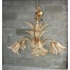 PALM LEAF AND FLOWER CHANDELIER     