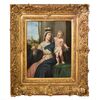 QUADRI ANTICHI RELIGIOSI, MADONNA E GESU' BAMBINO, OLIO SU TELA, DELL'800. (QREL400)   