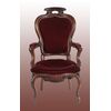 1800 Louis Philippe style Bergere armchair in ebonized mahogany     