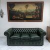 Chesterfield club three-seater sofa in new antiqued green leather     