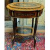 tav237 - inlaid planter / coffee table, size cm l 58 xh 80 x d. 40     