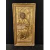 Bassorilievo in legno e foglia oro - San Luca - 39 x 78 cm - Venezia - XIX secolo