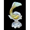 Pesce in vetro sommerso pesante con inclusione di ossidi metallici.Manifattura A.Ve.M.Murano.