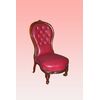 1800s English Victorian armchair in mahogany wood     