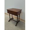 Walnut work table with drawer and opening top - cabinet - late 19th century     
