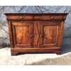 Credenza capuccina  in noce a due ante  con losanga centrale - Restaurata (in corso d'opera)