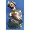 Bronze sculpture on black marble base &quot;Ecstasy&quot; - by G. Renda (1862-1938)     