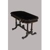 Antique French center table from the 1800s in ebonized wood     