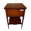 Antique English work table from the 1800s Victorian style in mahogany wood     