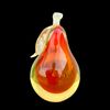 Pera in vetro pesante sommerso a due colori con inserti in foglia oro.Flavio Poli.Seguso vetri d’arte.Murano.