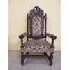 POLTRONA-TRONO IN NOCE STILE RINASCIMENTO EPOA FINE 800  cm L 66xP35xH138
