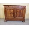 CREDENZA IN NOCE A TRE CASSETTI EPOCA 800  cm L146xP59xH115 