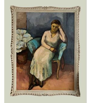 Scuola francese (metà del XX secolo) - La donna gialla