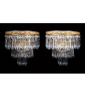 COPPIA DI APPLIQUES VINTAGE