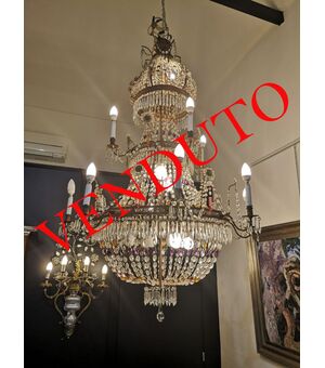Large and important chandelier, 19th century     