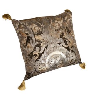 Cuscino in velluto stampato in oro - B/1782-1 -