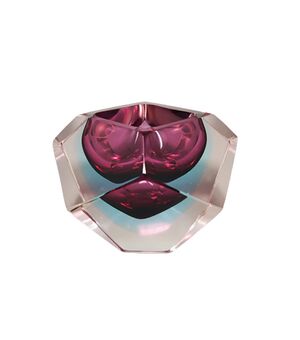 1960s Gorgeous Pink Ashtray or Catchall by Flavio Poli for Seguso. Made in Italy