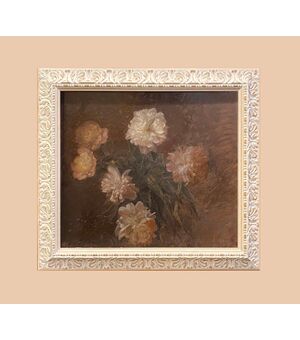 Scuola olandese (anni '70) - Garofani bianchi