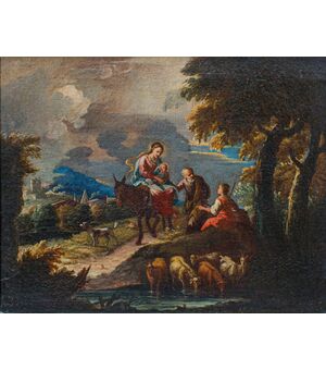 Giuseppe Roncelli (1663 - 1729), Riposo durante la fuga in Egitto