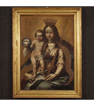Antica Madonna con bambino del XVII secolo