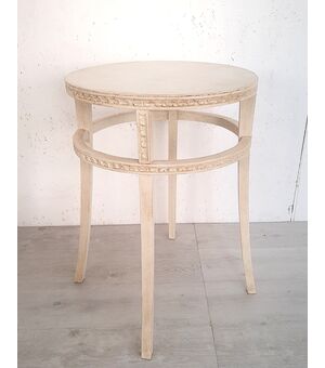 TAVOLINO DA BISTRO LACCATO ANTICO ANNI 50 IN STILE LIBERTY ORIGINALE