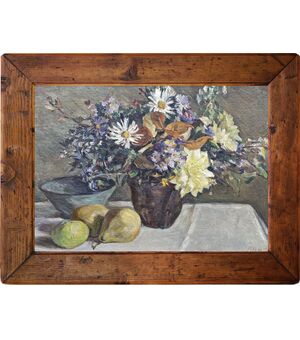 Fitger Hermann - Vaso di Fiori con Frutta