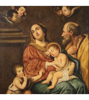 Antica Sacra Famiglia con San Giovannino del XVIII secolo