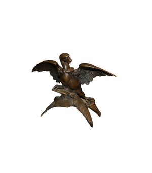 Piccola scultura in bronzo francese del 1800 raffigurante " Condor "