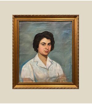 Scuola Spagnola (anni '30) - Interessante Ritratto Di Giovane Donna