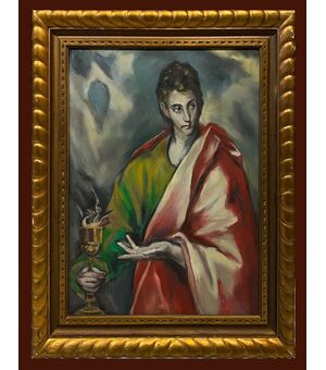 Scuola spagnola (metà del XX secolo) - San Giovanni Evangelista (da El Greco)