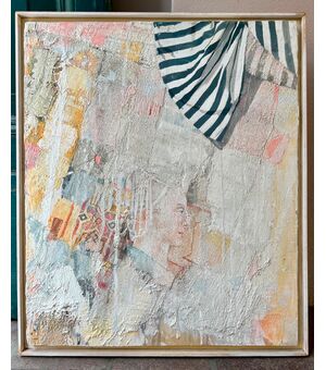 Enzo Archetti, “Omaggio a Piero della Francesca“, tecnica mista su legno