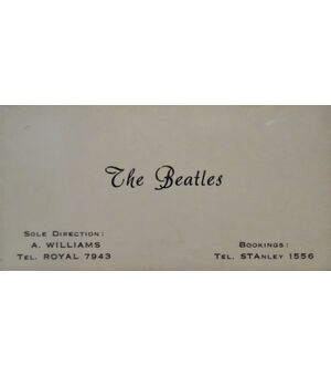 The Beatles: raro primo biglietto da visita, ca 1960