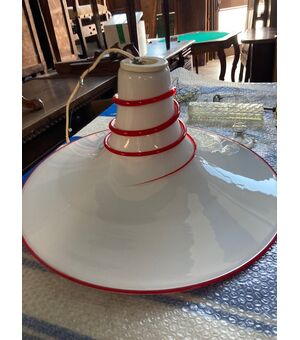 Lampada sospensione cappello strega Murano anni 70 modernariato diametro cm 58 