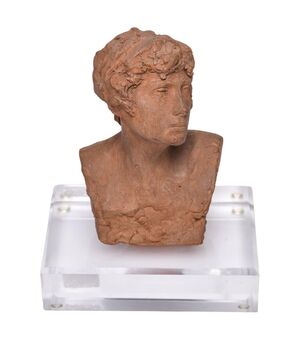Piccolo busto femminile in terracotta - O/5804 -