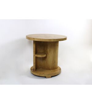 Tavolino Deco' americano (1970) - radica di betulla