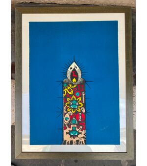 Guy Harloff, “LA BOUGIE”, litografia 1972