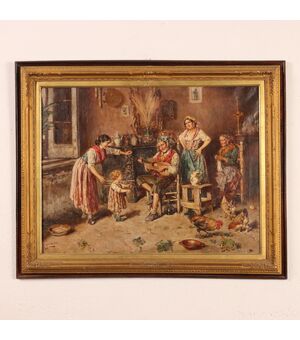 Dipinto con Scena di Concertino domestico