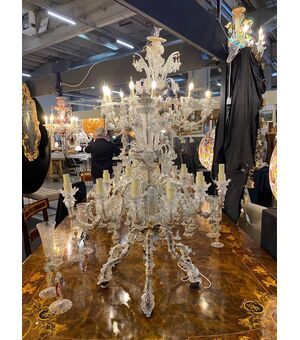 Candeliere vetro di Murano 10 luci