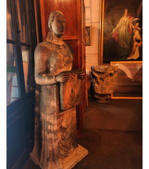 "La Veronica" statua in terracotta mt. 1,95 x 0,90 Mario Raimondi allievo di Arturo Martini.  Epoca XX secolo.
