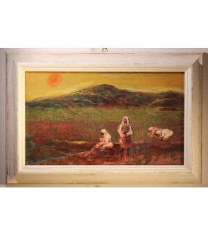 Aldo Borgonzoni (1913 – 2004)  | MONDINE 1976 olio su tela