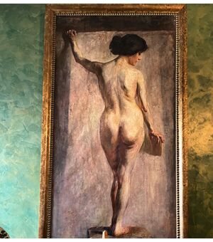 Dipinto nudo di donna anni ‘20.  H 218 cm  x 118 cm. 