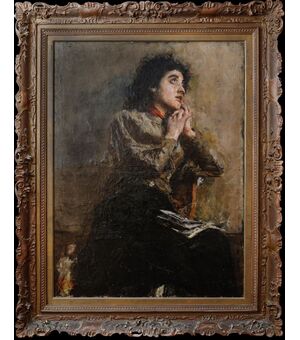 Antonio Mancini (1852-1930) " La modella (Desire) "
