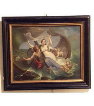 Olio su tela raffigurante scena mitologica del 1800