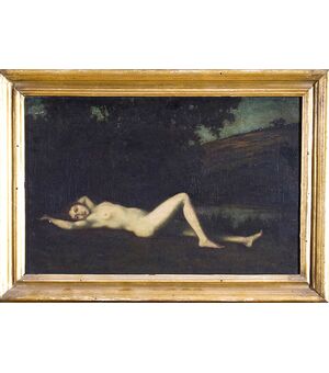Dipinto nudo di donna del 1800