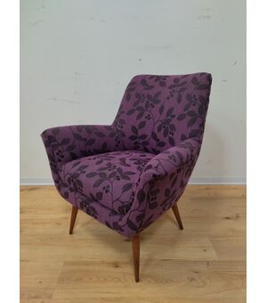 Poltrona di modernariato anni 50 -60 - design italiano - vintage - RESTAURATA!