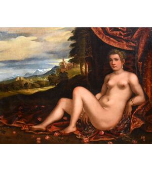 Venere distesa in un paesaggio, Pauwels Franck detto Paolo Fiammingo (Anversa 1540 - Venezia 1596)
