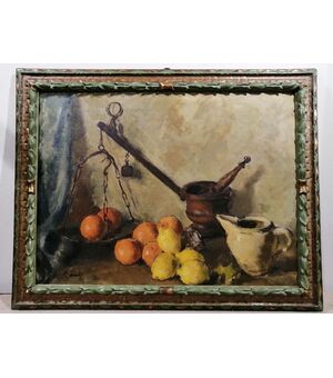 Dipinto del '900 natura morta - Pittore riminese Alberto Bianchi