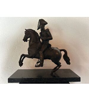 Gernerale francaise su un cavallo, bronzo dell'Ottocento
