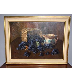 Natura Morta "UVA", olio su tela, anni '50